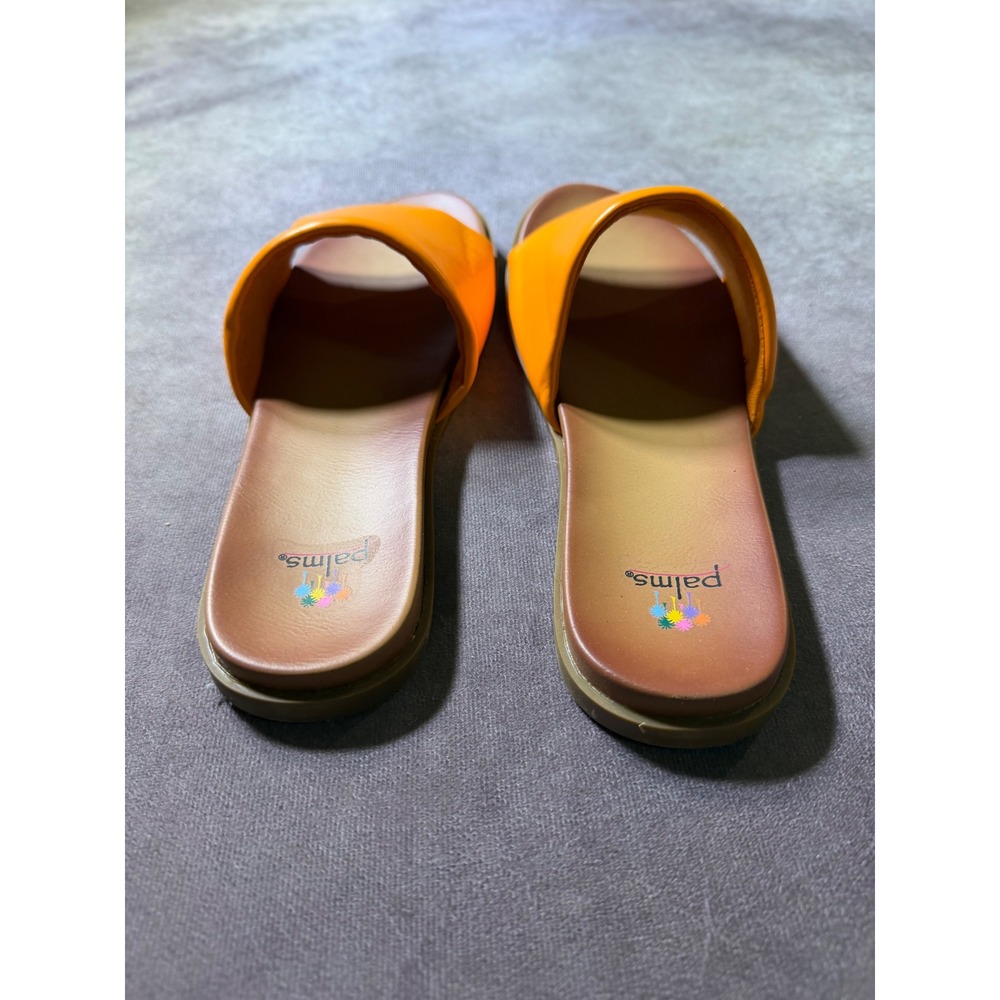 Palms Cara Orange Slide Sandals Womens Size 10M Flat Slip On 177255 - Picture 4 of 6